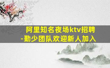 阿里知名夜场ktv招聘-勤少团队欢迎新人加入